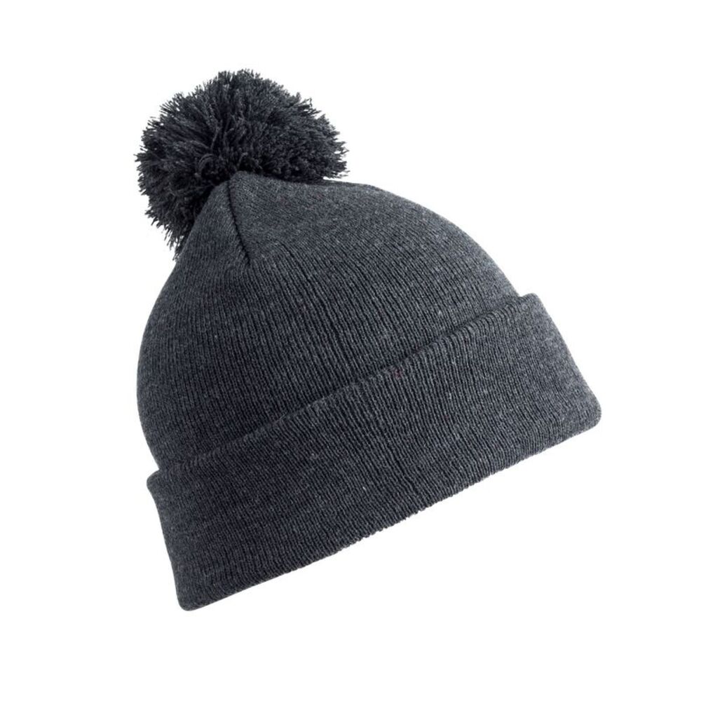 Result Childrens/Kids Winter Essentials Pom Pom Beanie / Gray